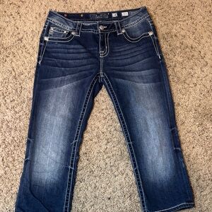 Miss Me Dark Wash Capri Jeans